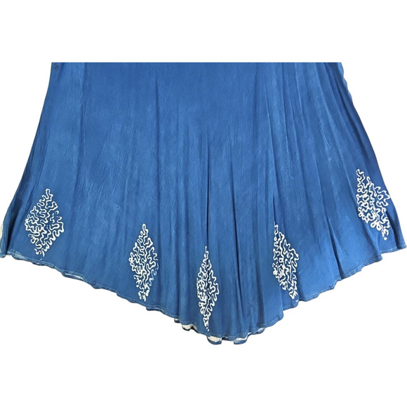 Riviera Sun ~Woman Plus Sizw 2X~ Blue Embroidered Sequin Maxi Flare Dress NWT. - Picture 15 of 15